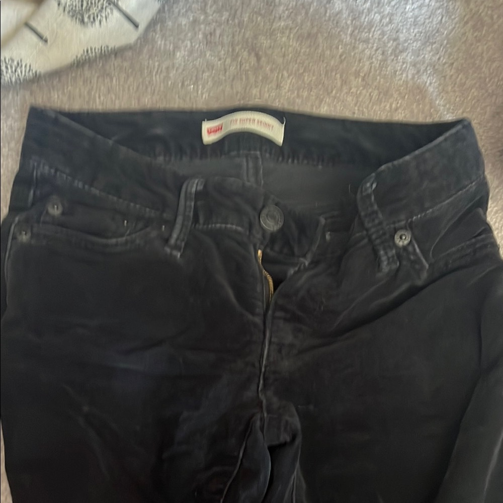 Levi's Dark Velvet Trousers